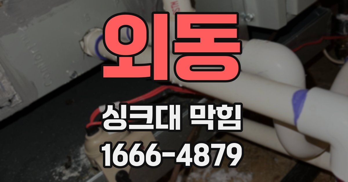 외동 싱크대 막힘