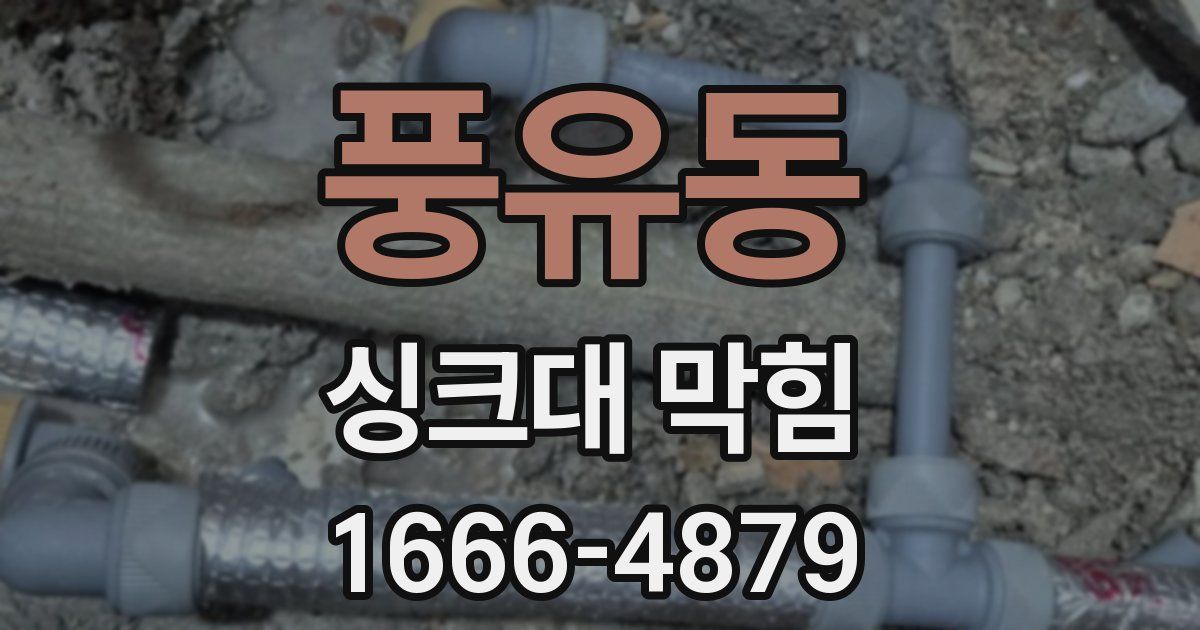 풍유동 싱크대 막힘