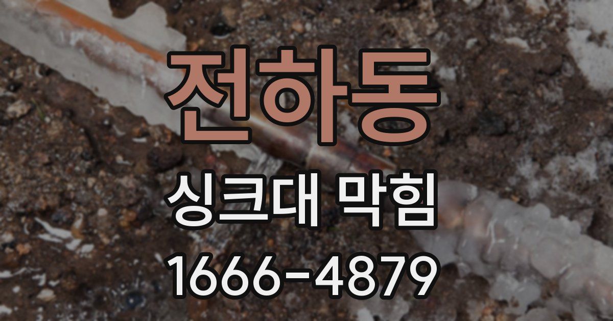 전하동 싱크대 막힘