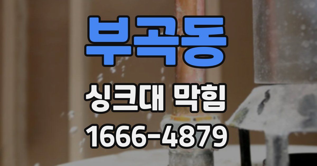 부곡동 싱크대 막힘