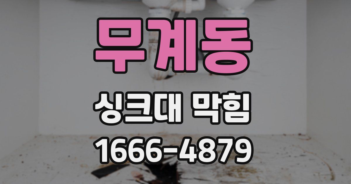 무계동 싱크대 막힘