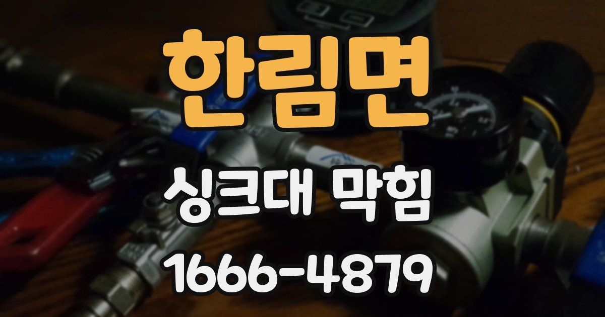 한림면 싱크대 막힘