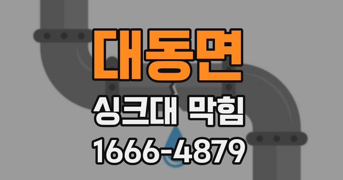 대동면 싱크대 막힘