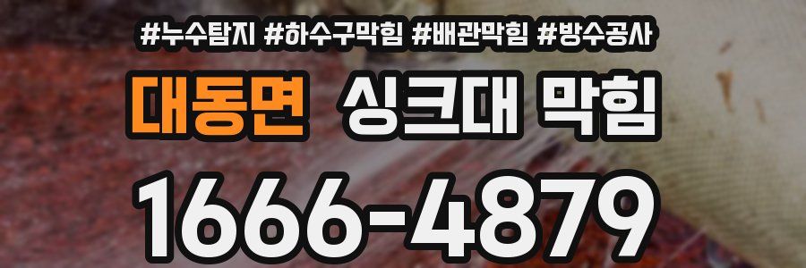 대동면 싱크대 막힘