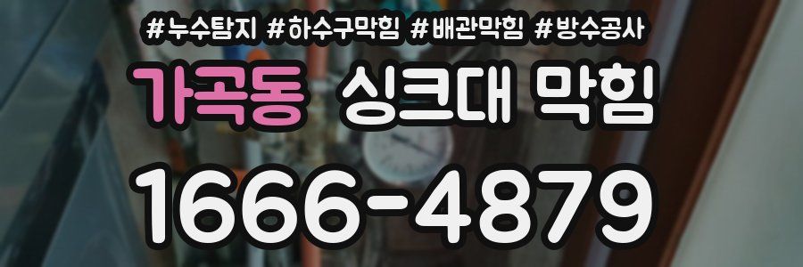 가곡동 싱크대 막힘