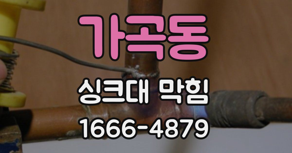 가곡동 싱크대 막힘