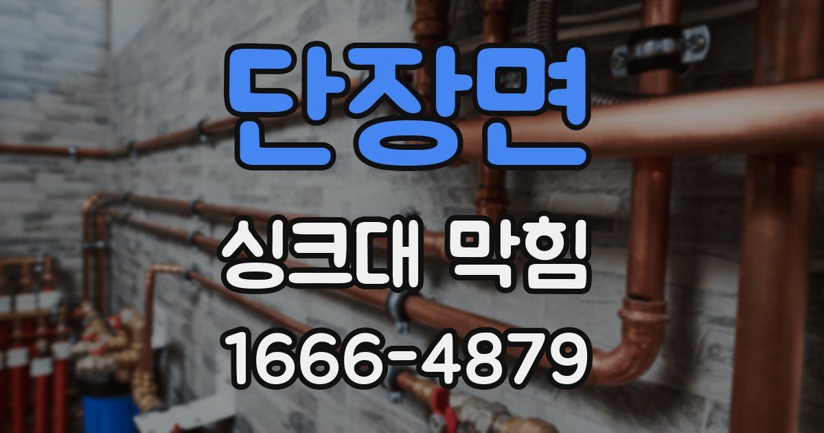 단장면 싱크대 막힘