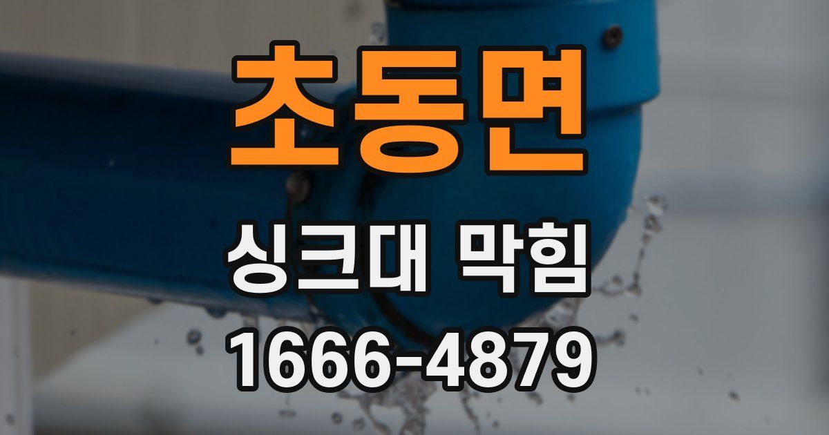 초동면 싱크대 막힘