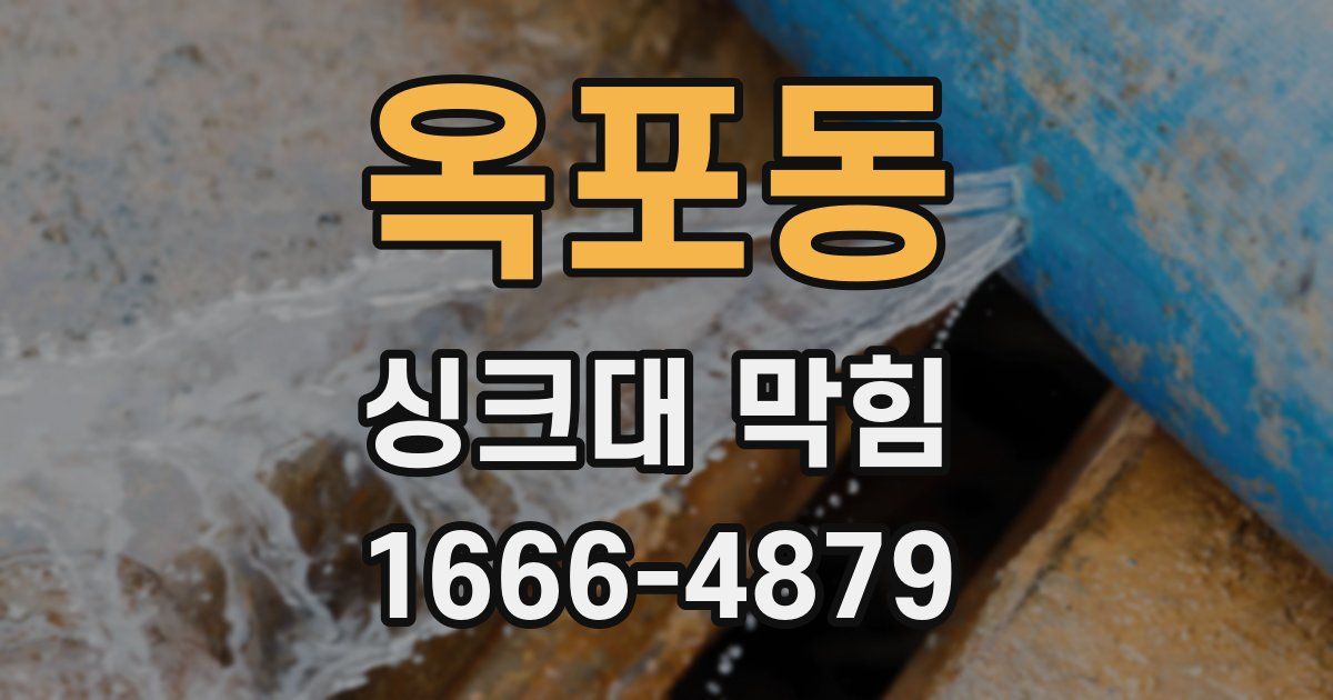옥포동 싱크대 막힘