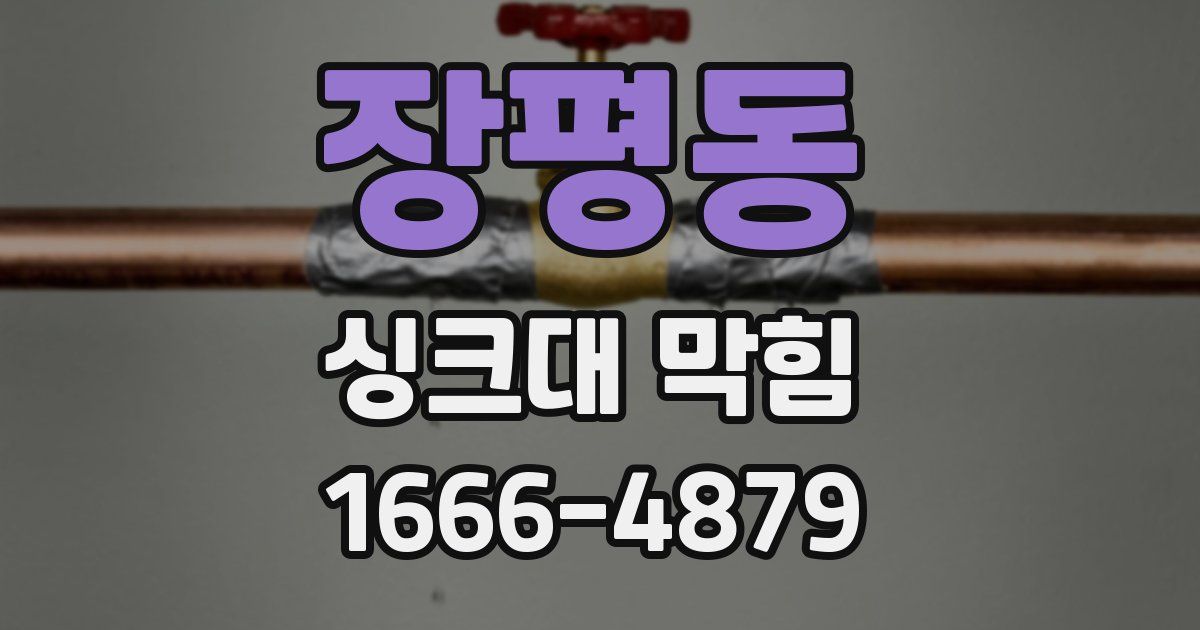장평동 싱크대 막힘