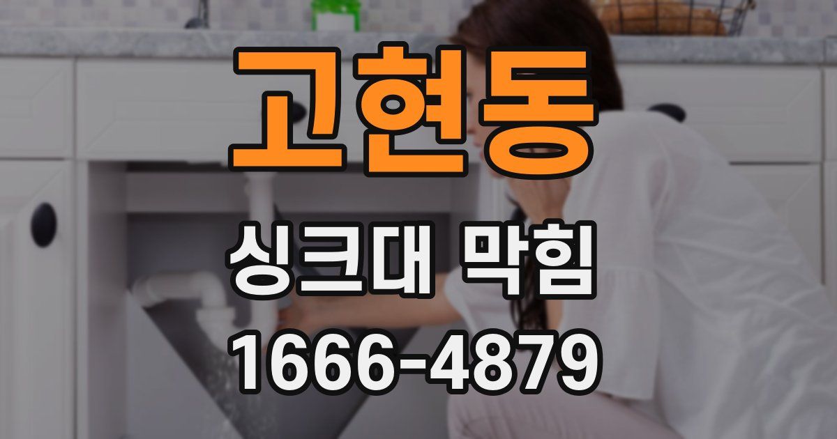 고현동 싱크대 막힘