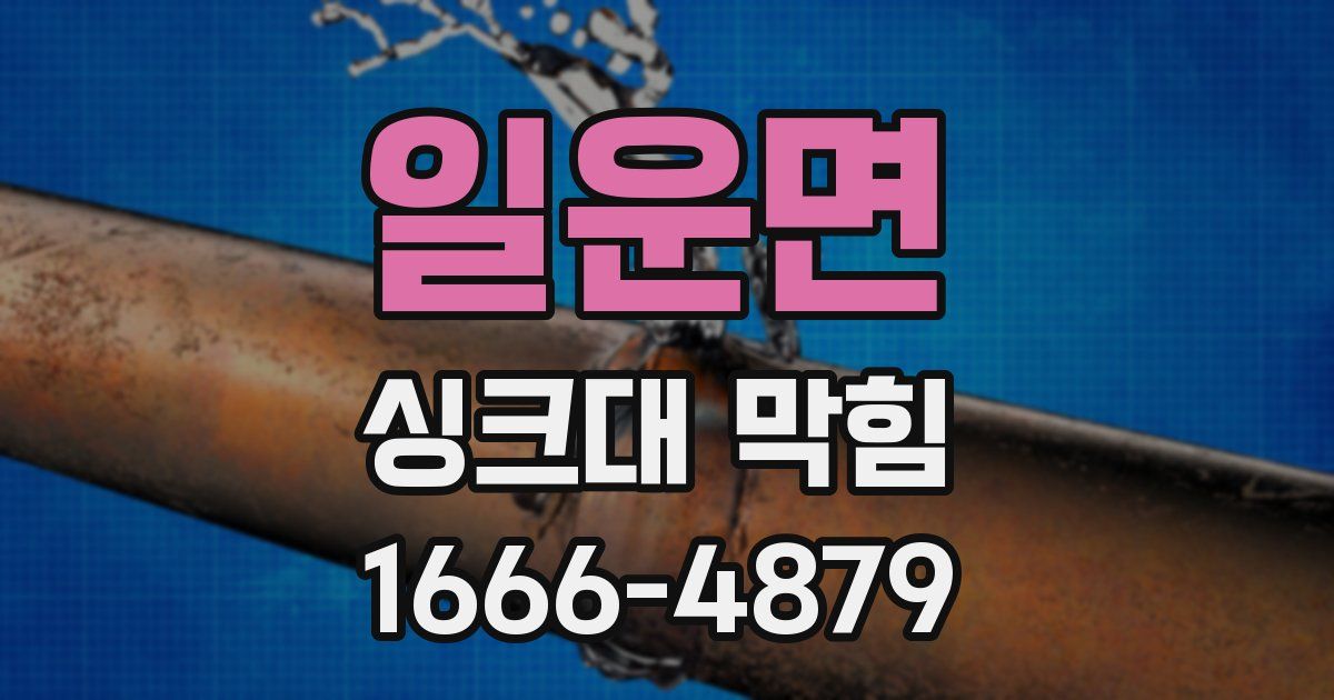 일운면 싱크대 막힘