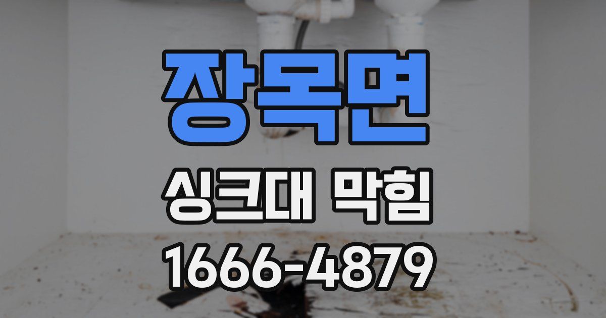 장목면 싱크대 막힘