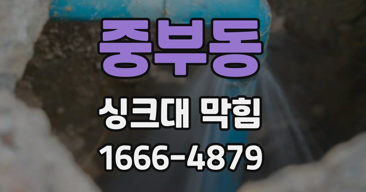 중부동 싱크대 막힘