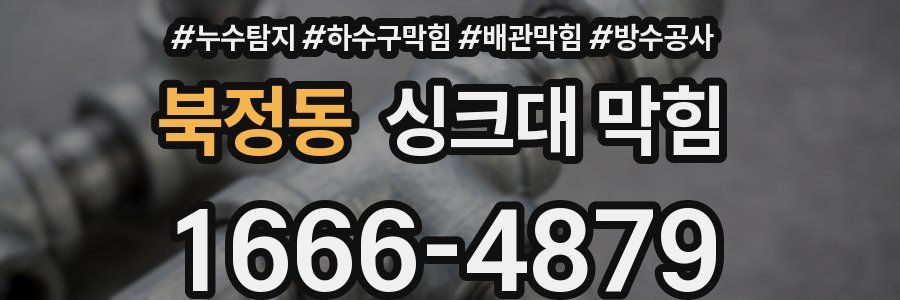 북정동 싱크대 막힘