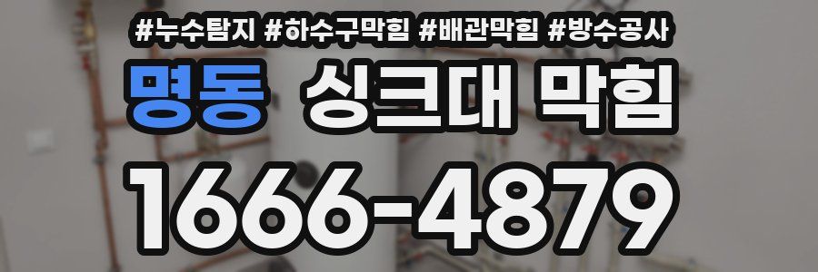 명동 싱크대 막힘