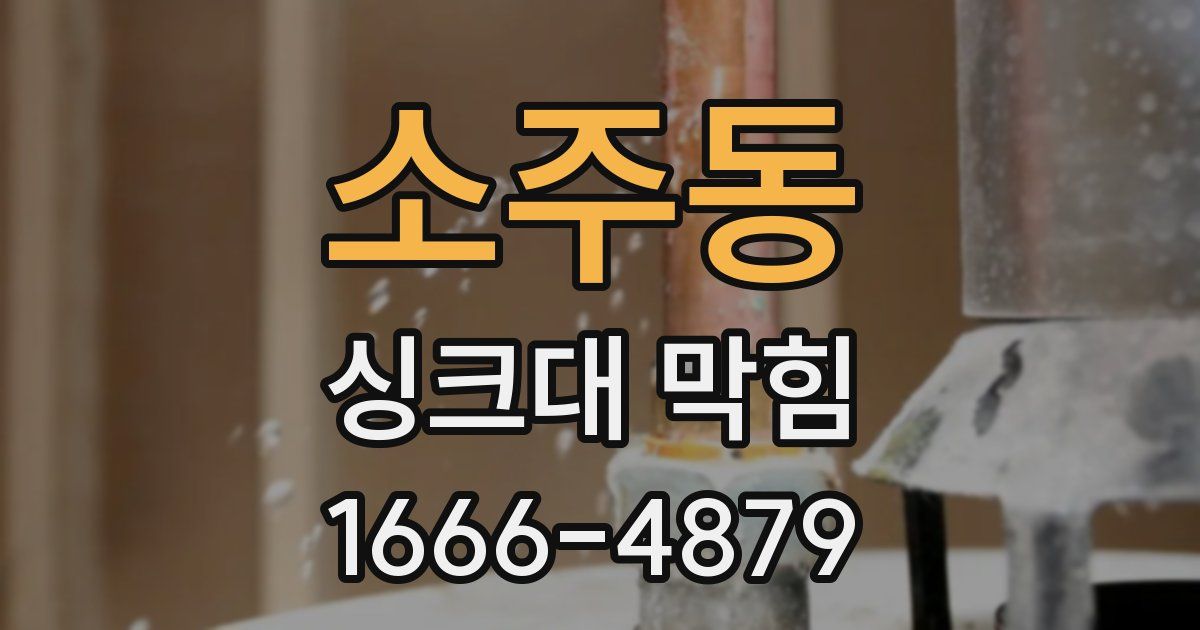 소주동 싱크대 막힘