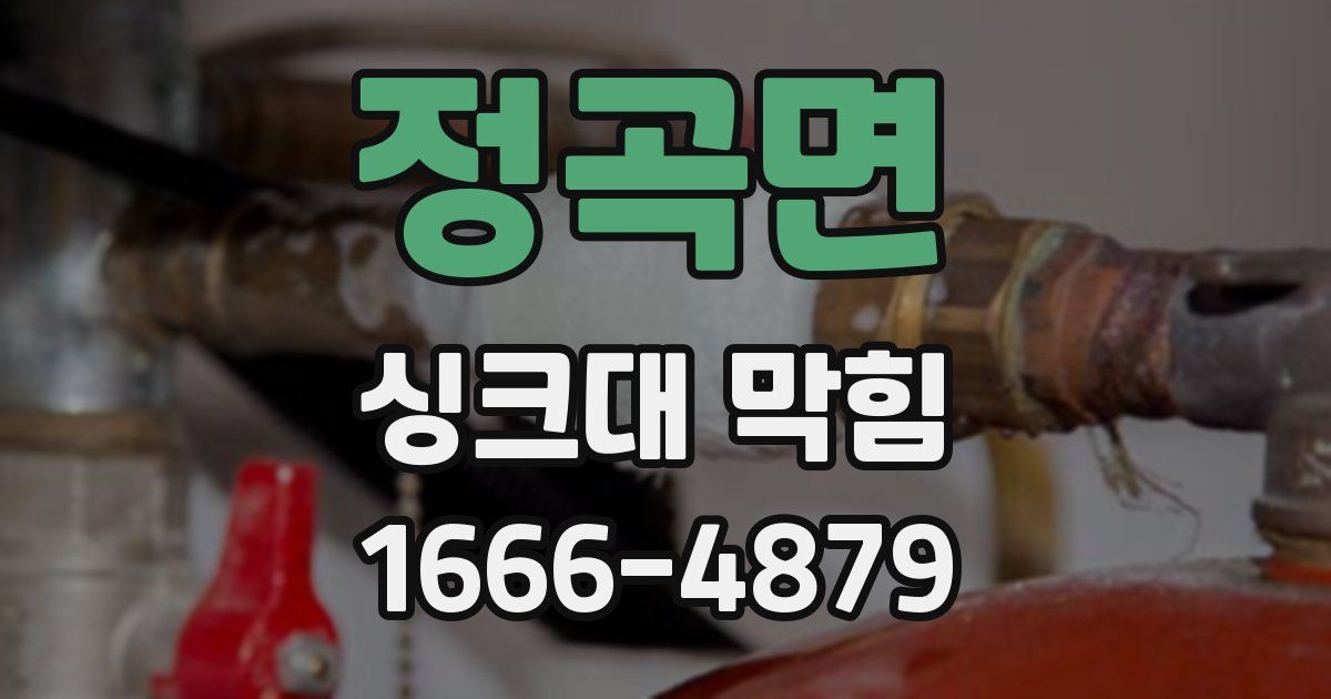 정곡면 싱크대 막힘