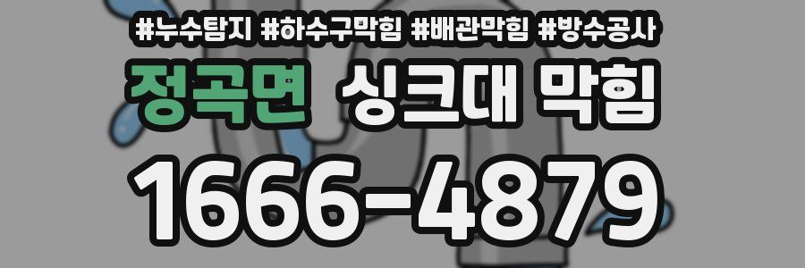 정곡면 싱크대 막힘