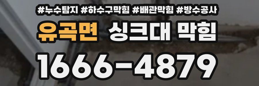 유곡면 싱크대 막힘