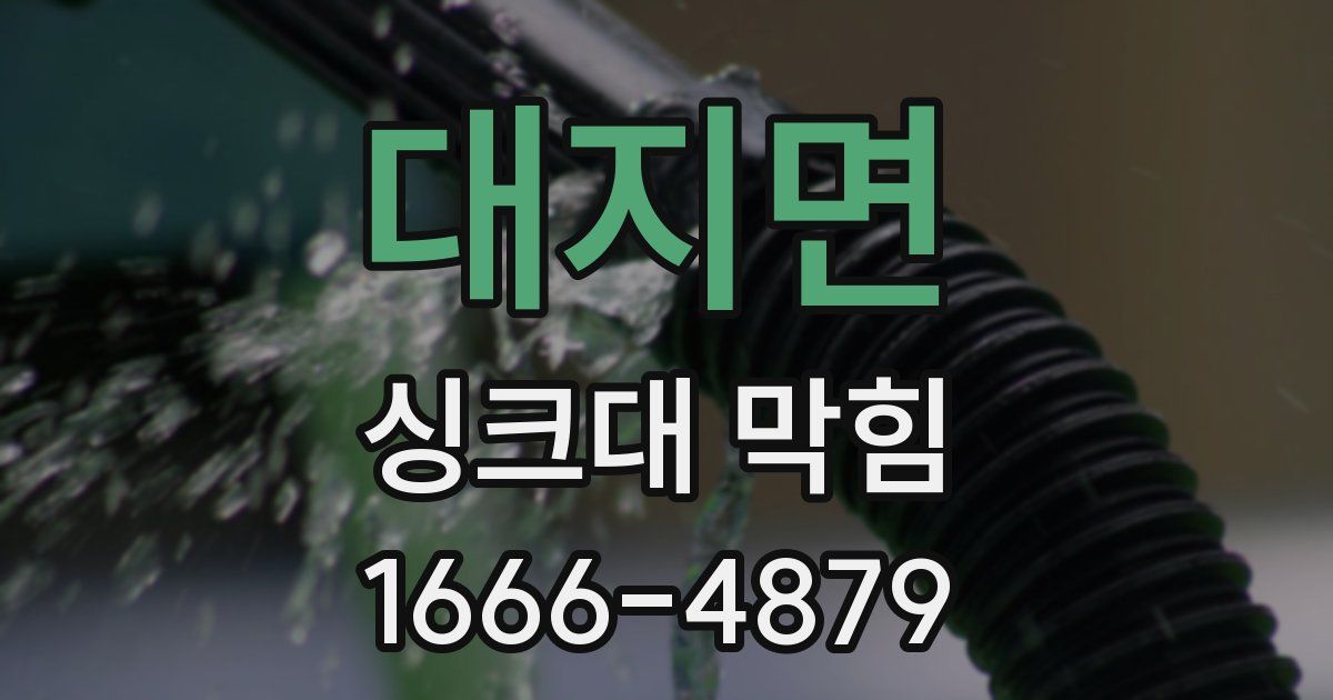 대지면 싱크대 막힘