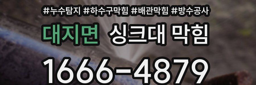 대지면 싱크대 막힘