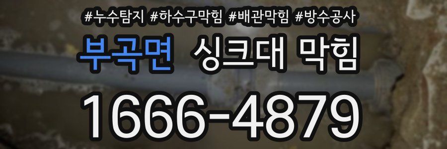부곡면 싱크대 막힘