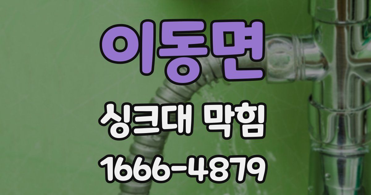 이동면 싱크대 막힘