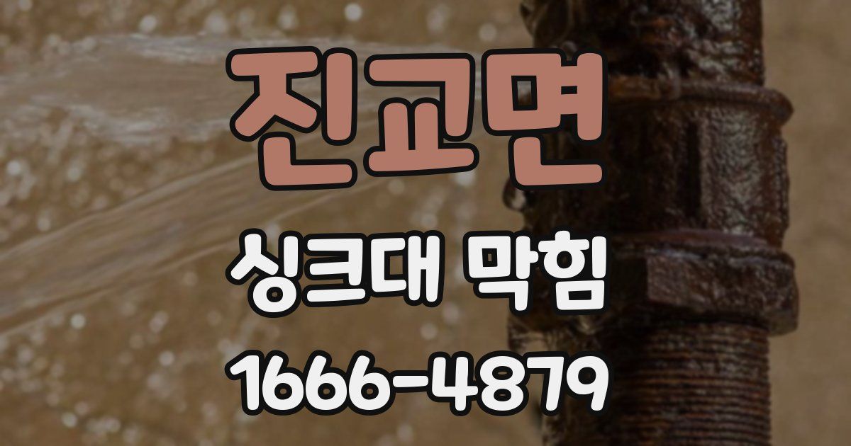 진교면 싱크대 막힘