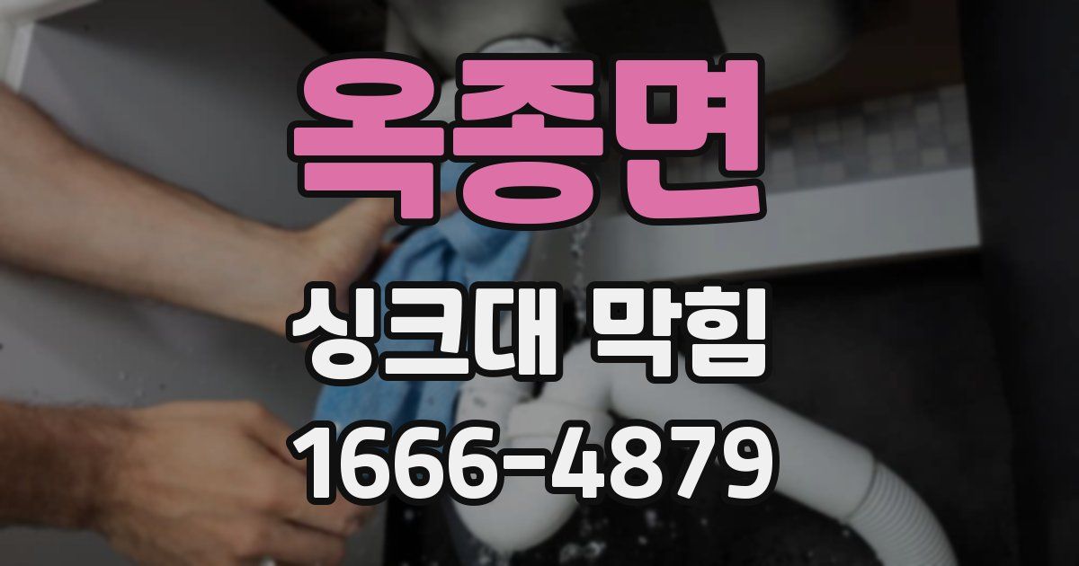 옥종면 싱크대 막힘