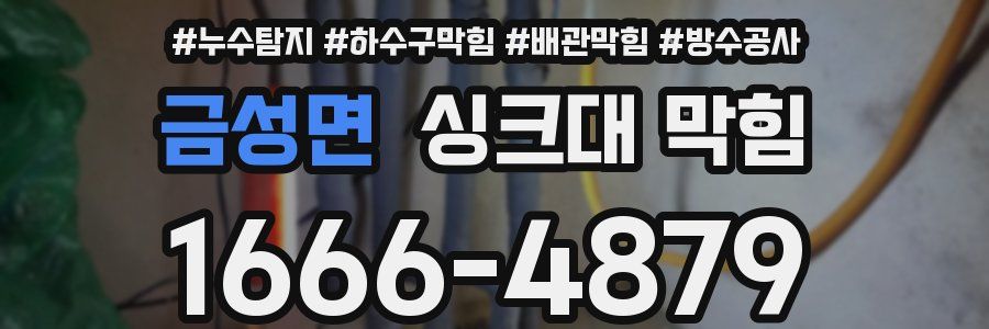 금성면 싱크대 막힘
