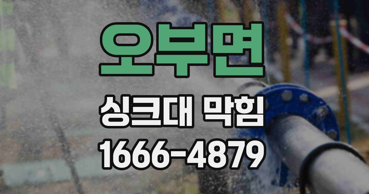 오부면 싱크대 막힘