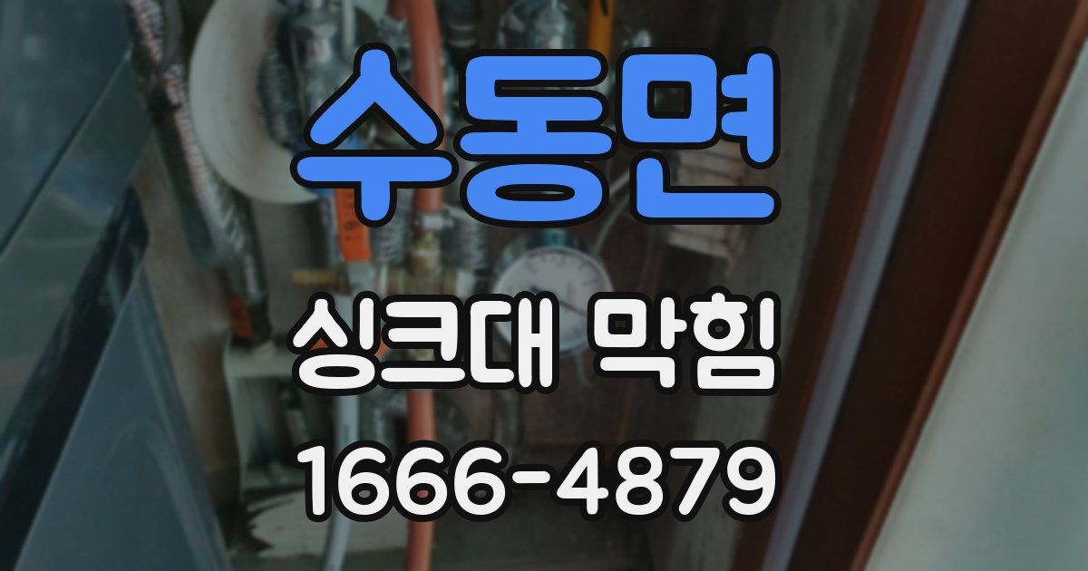 수동면 싱크대 막힘