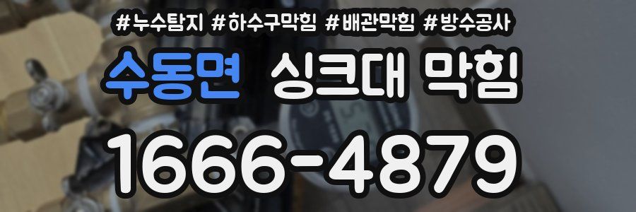 수동면 싱크대 막힘