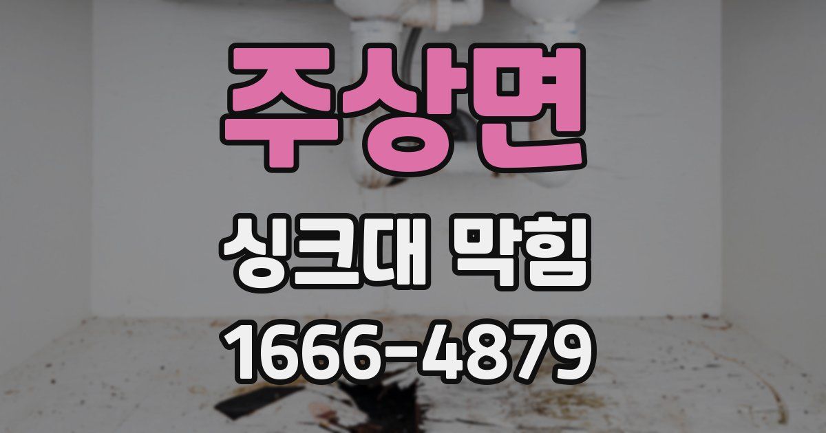 주상면 싱크대 막힘