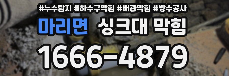마리면 싱크대 막힘