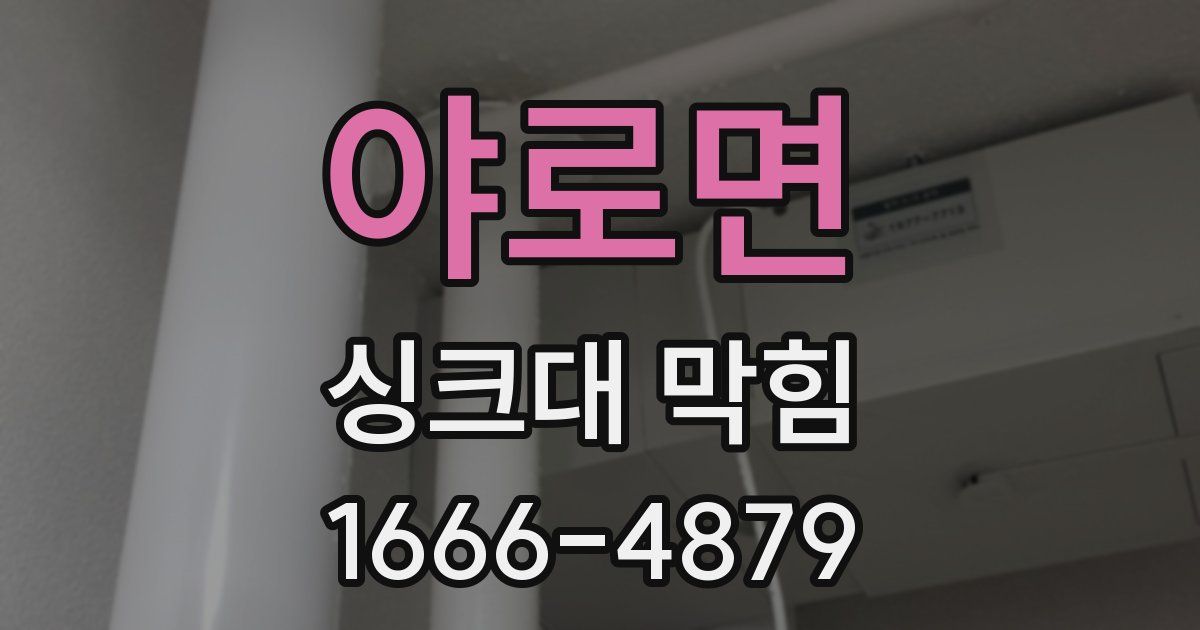 야로면 싱크대 막힘