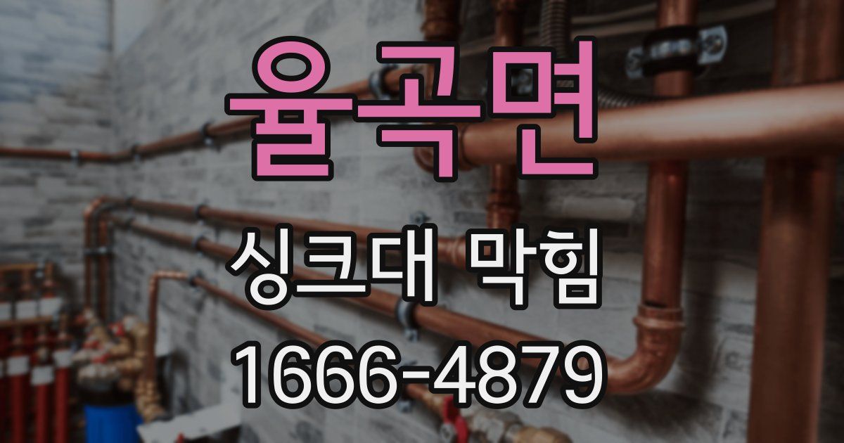 율곡면 싱크대 막힘