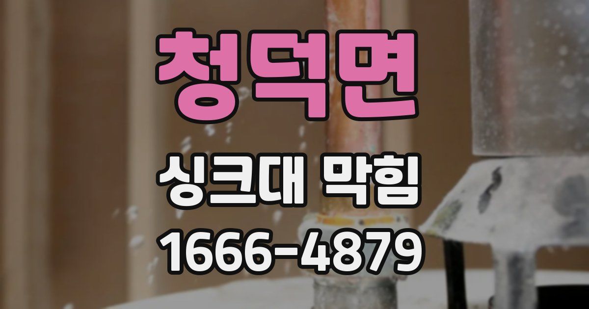 청덕면 싱크대 막힘