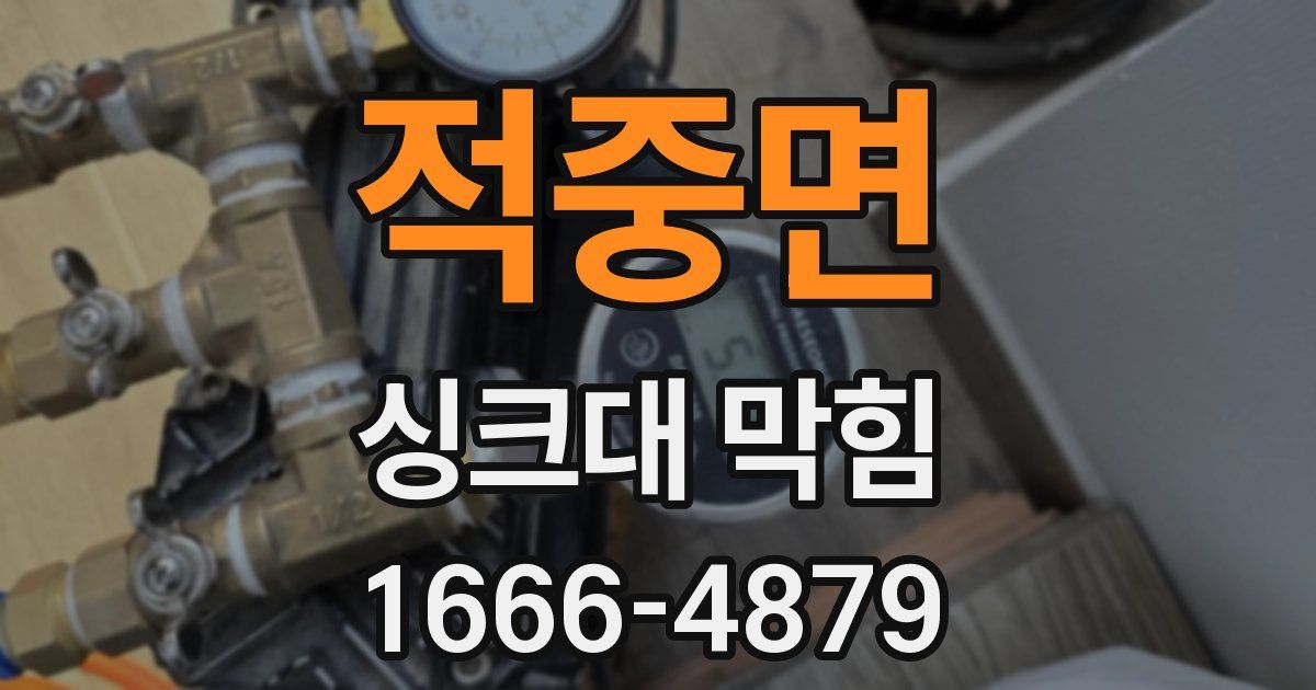 적중면 싱크대 막힘