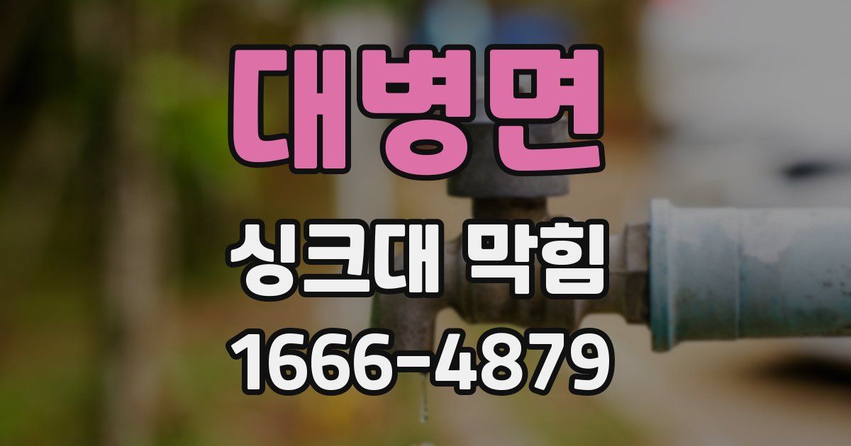 대병면 싱크대 막힘