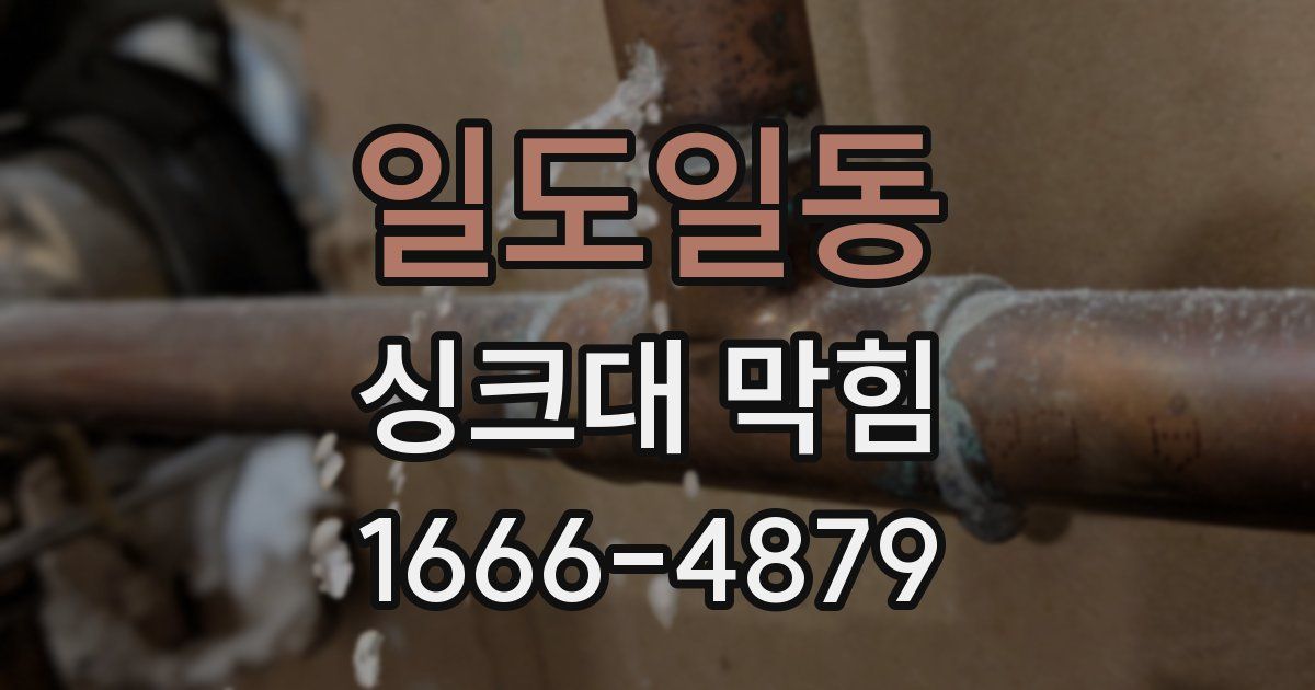 일도일동 싱크대 막힘