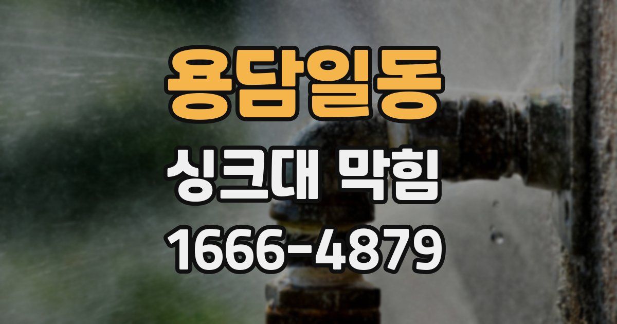 용담일동 싱크대 막힘