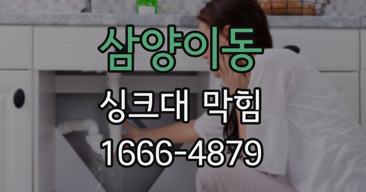 삼양이동 싱크대 막힘