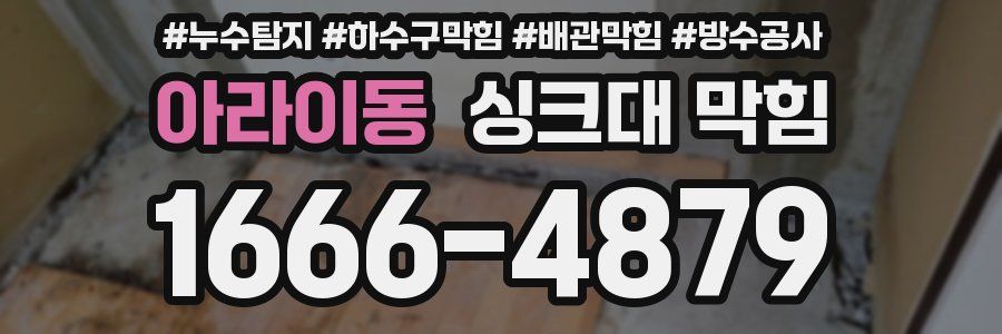 아라이동 싱크대 막힘