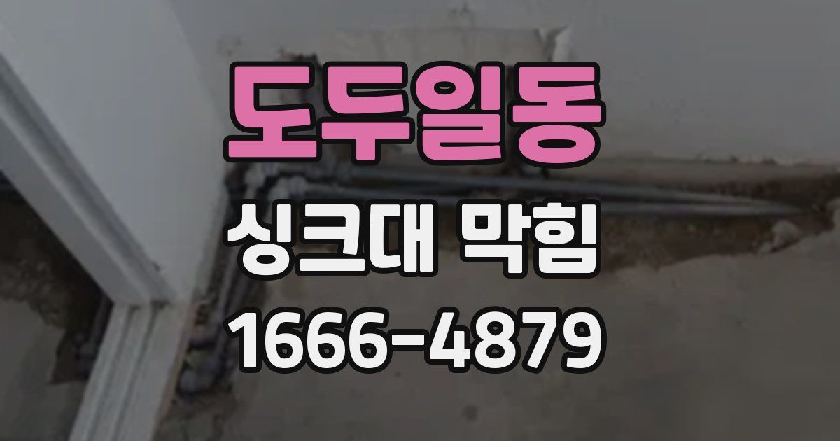 도두일동 싱크대 막힘