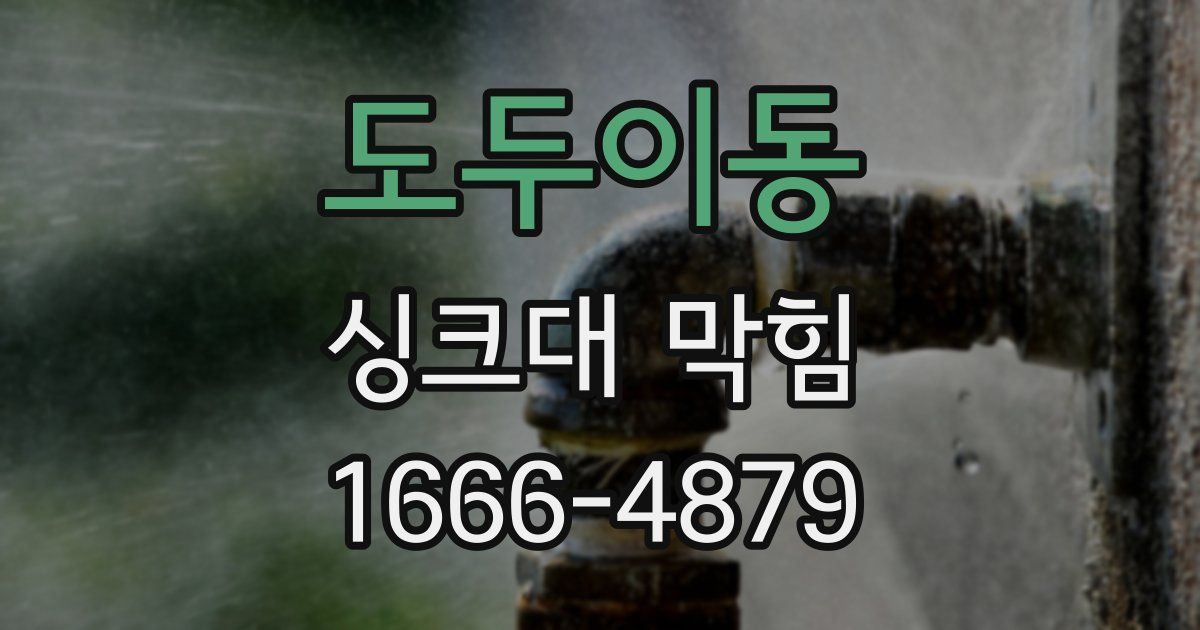 도두이동 싱크대 막힘