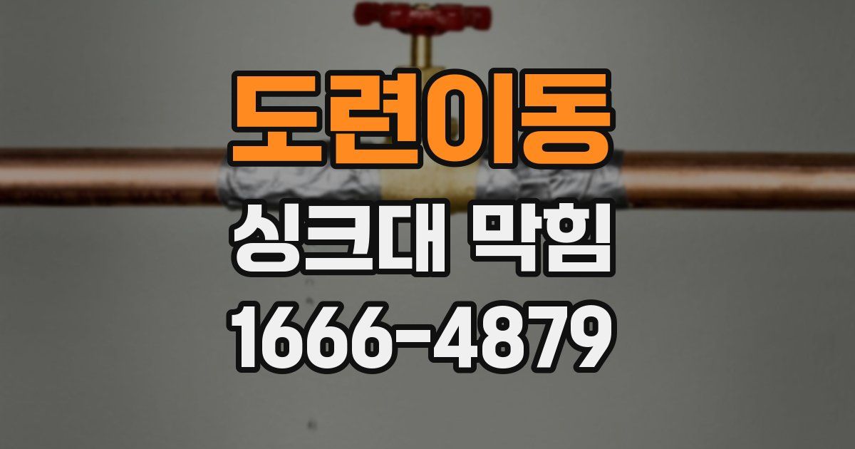 도련이동 싱크대 막힘
