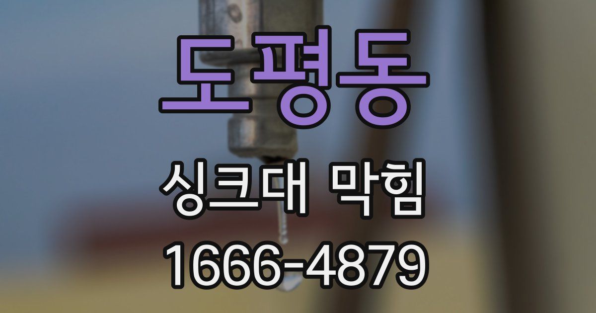 도평동 싱크대 막힘