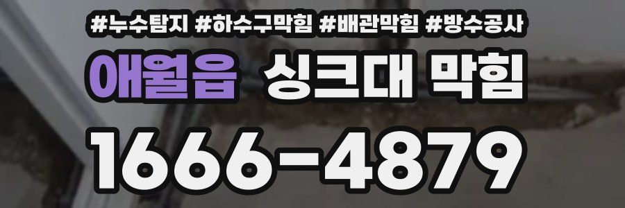 애월읍 싱크대 막힘
